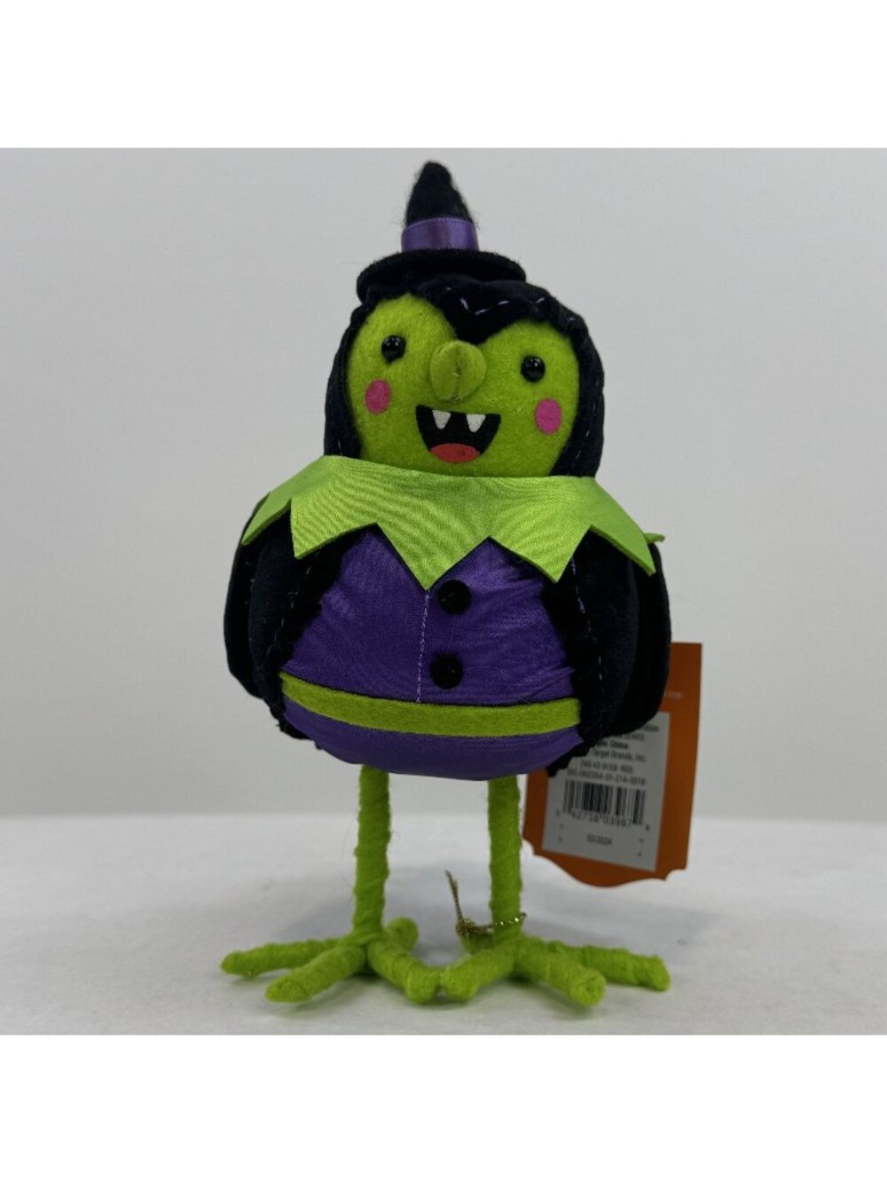 Hyde & Eek! Spellma Featherly Friends Halloween Decoration Bird Witch Hat Cape